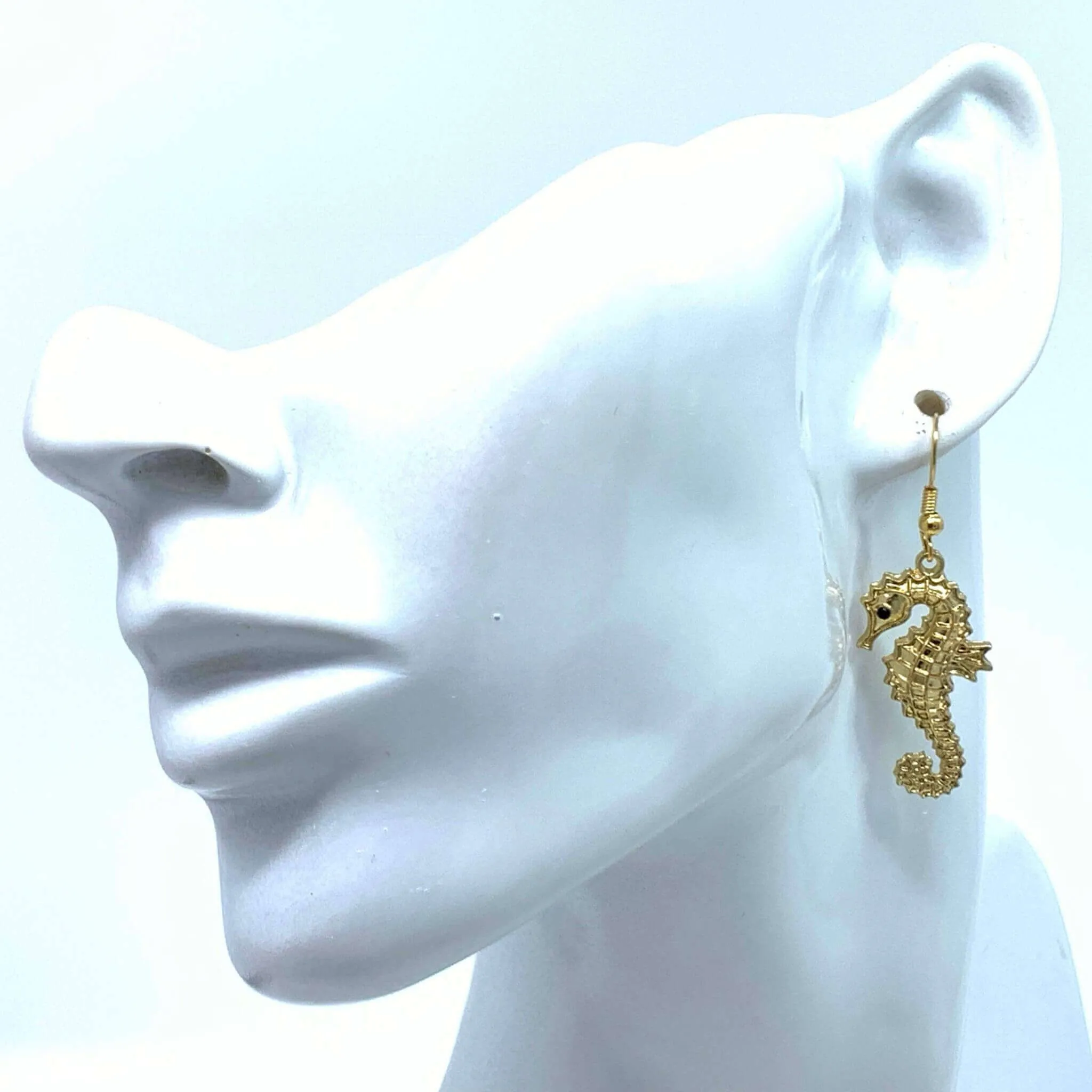 Gold Seahorse Earrings