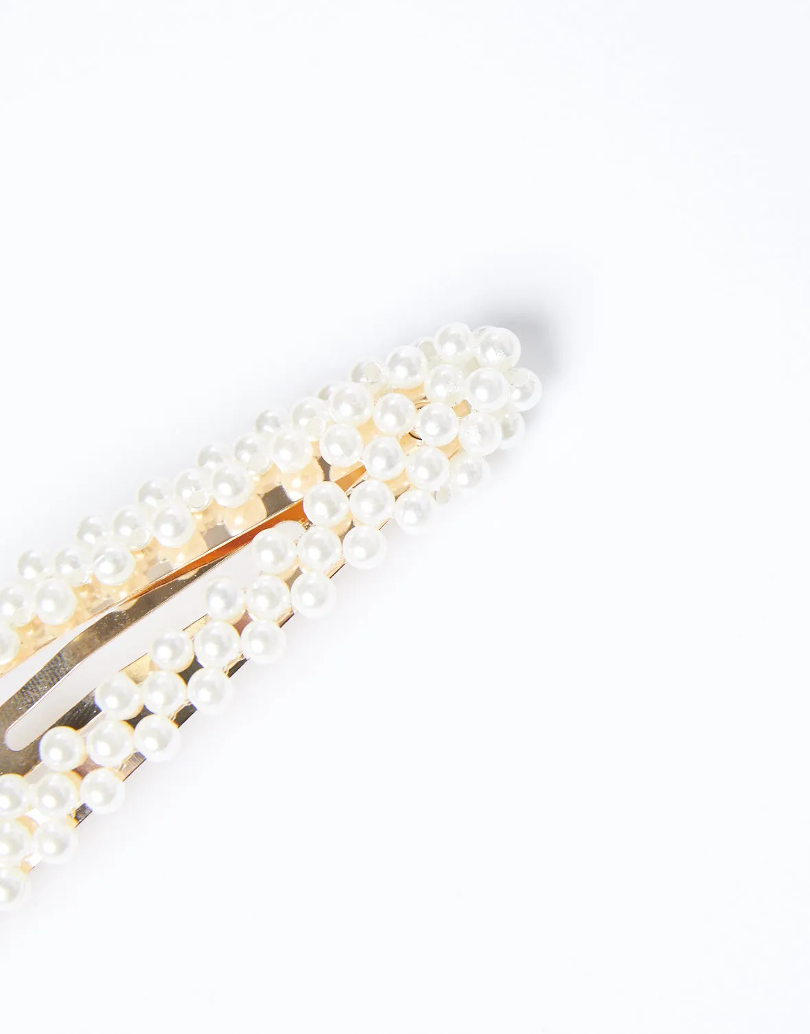 Golden Pearls Barrette