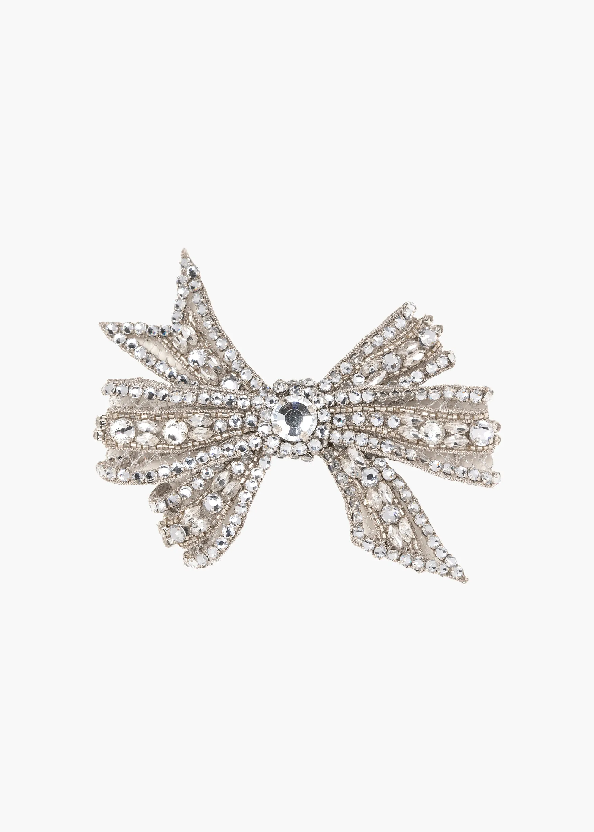 Gracelyn Bow Barrette -- Crystal