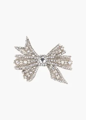 Gracelyn Bow Barrette -- Crystal