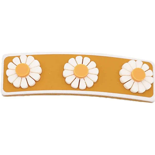 Grench & Co. WIDE BAR CLIP - FLOWER- WHEAT