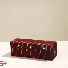 Handcrafted Ikat Fabric Embellished One Rod Bangle Box (11 x 3.5 in)