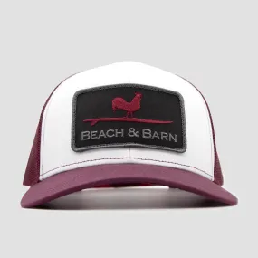 Hard Work Snapback - Maroon/White