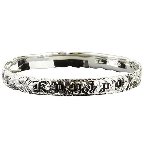 Hawaiian Jewelry Kuuipo (Sweetheart) Cut Out Black Baby Bangle