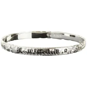 Hawaiian Jewelry Kuuipo (Sweetheart) Cut Out Black Baby Bangle