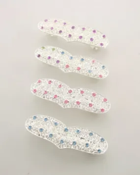 Heart Design Barrette with stones