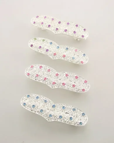 Heart Design Barrette with stones
