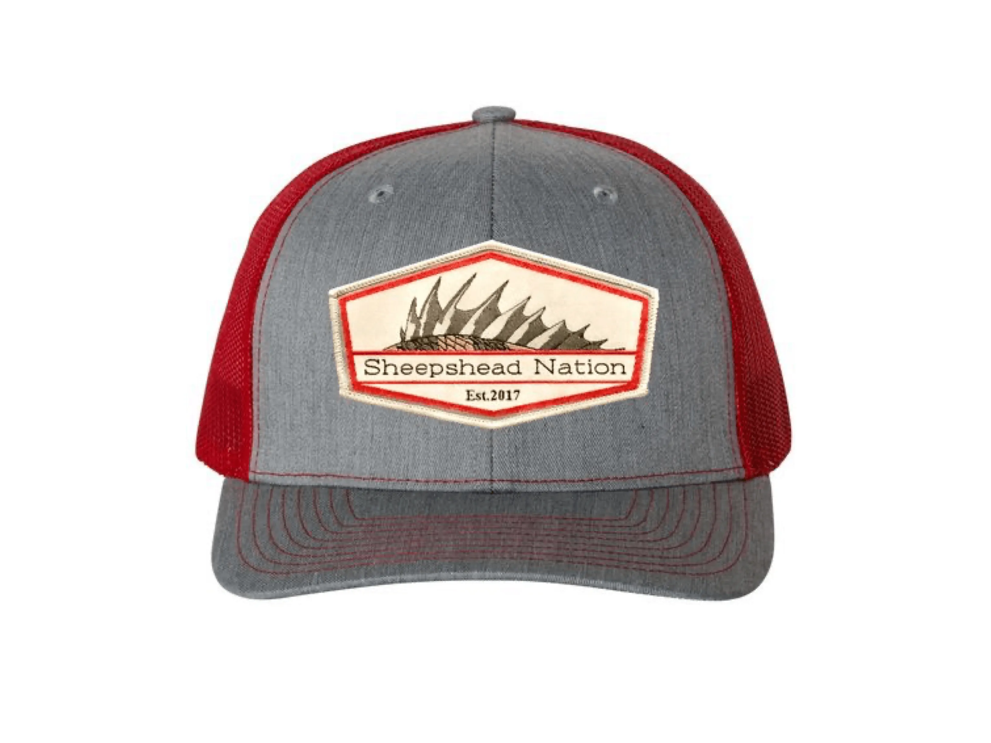 Heather Grey / Red Sheepshead Nation Hat