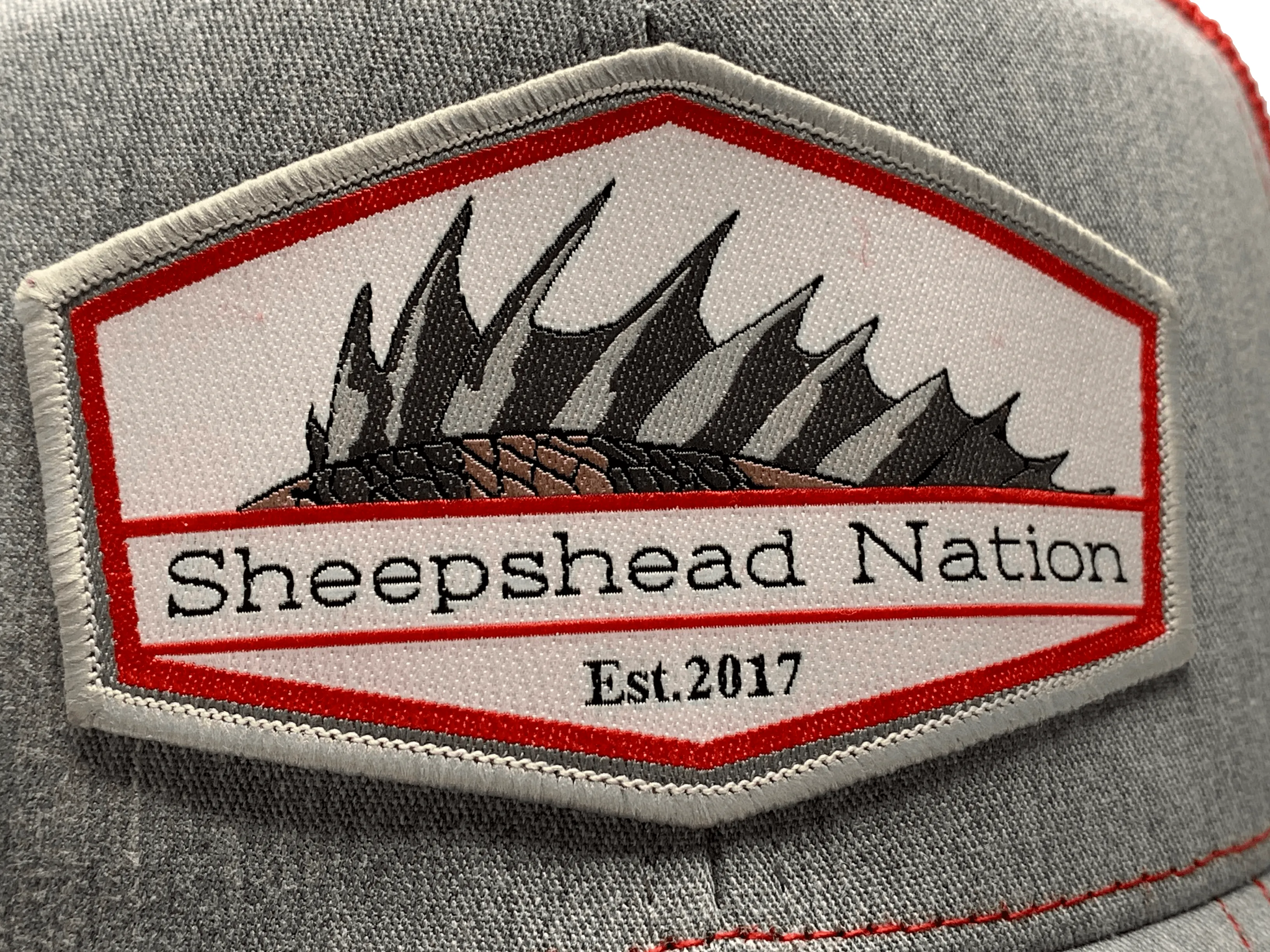 Heather Grey / Red Sheepshead Nation Hat