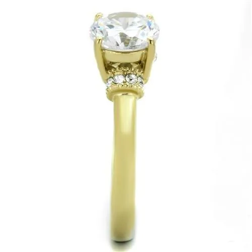 High polished (no plating) Stainless Steel Bangle with Top Grade Crystal in Clear for Women Style TK2248