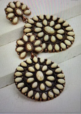 Howlite White // Bohemian Blossom Earring