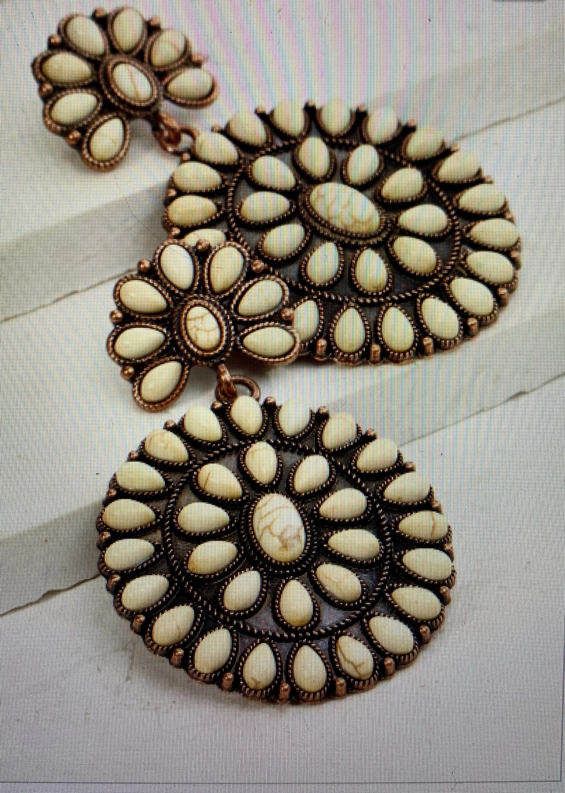 Howlite White // Bohemian Blossom Earring