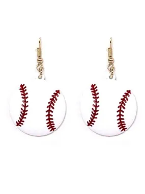 KE8626 Baseball Dangle Earrings