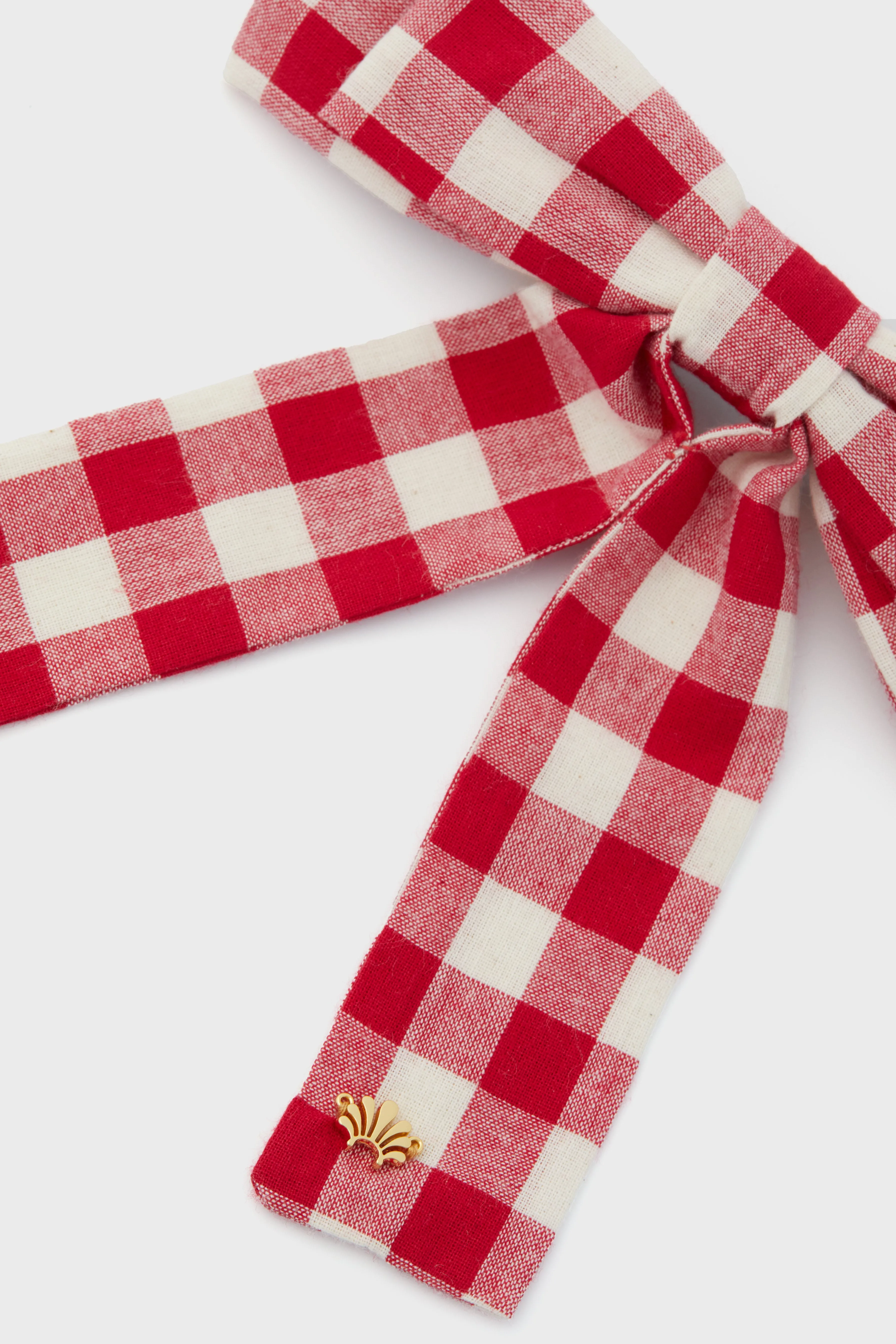 Ladybug Red Gingham Antoinette Bow Barrette