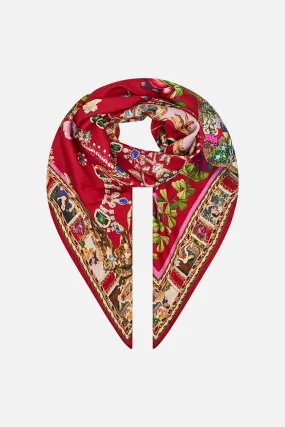 LARGE SQUARE SCARF JUST ONE BITE SNOW WHITE