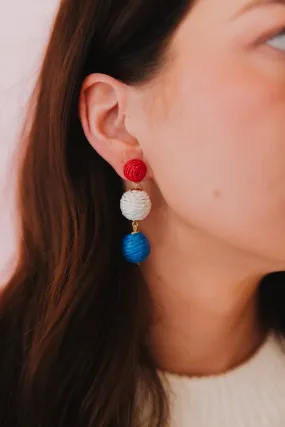 Layla Red White And Blue Dangle Earrings