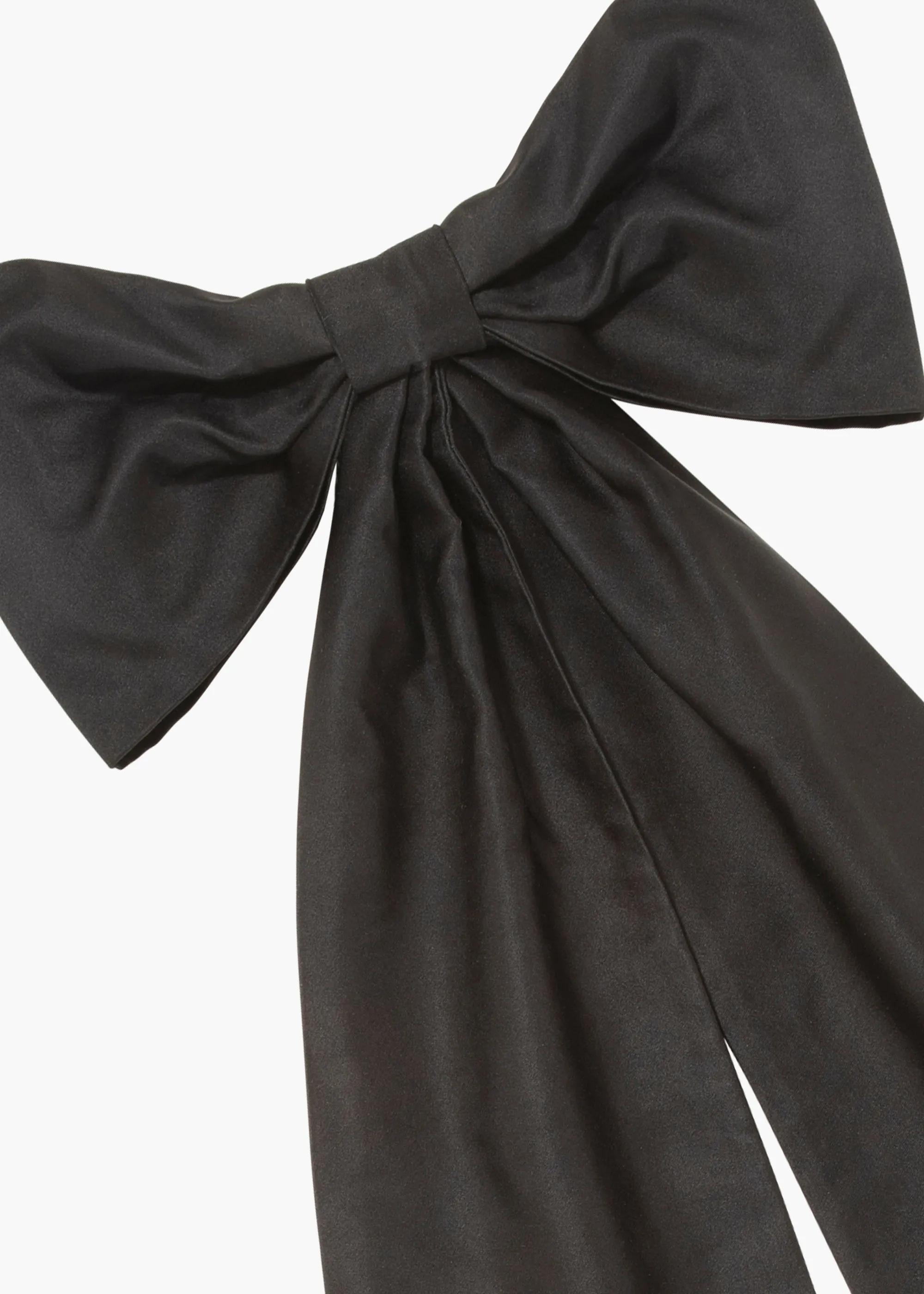 Leander Bow Barrette -- Black