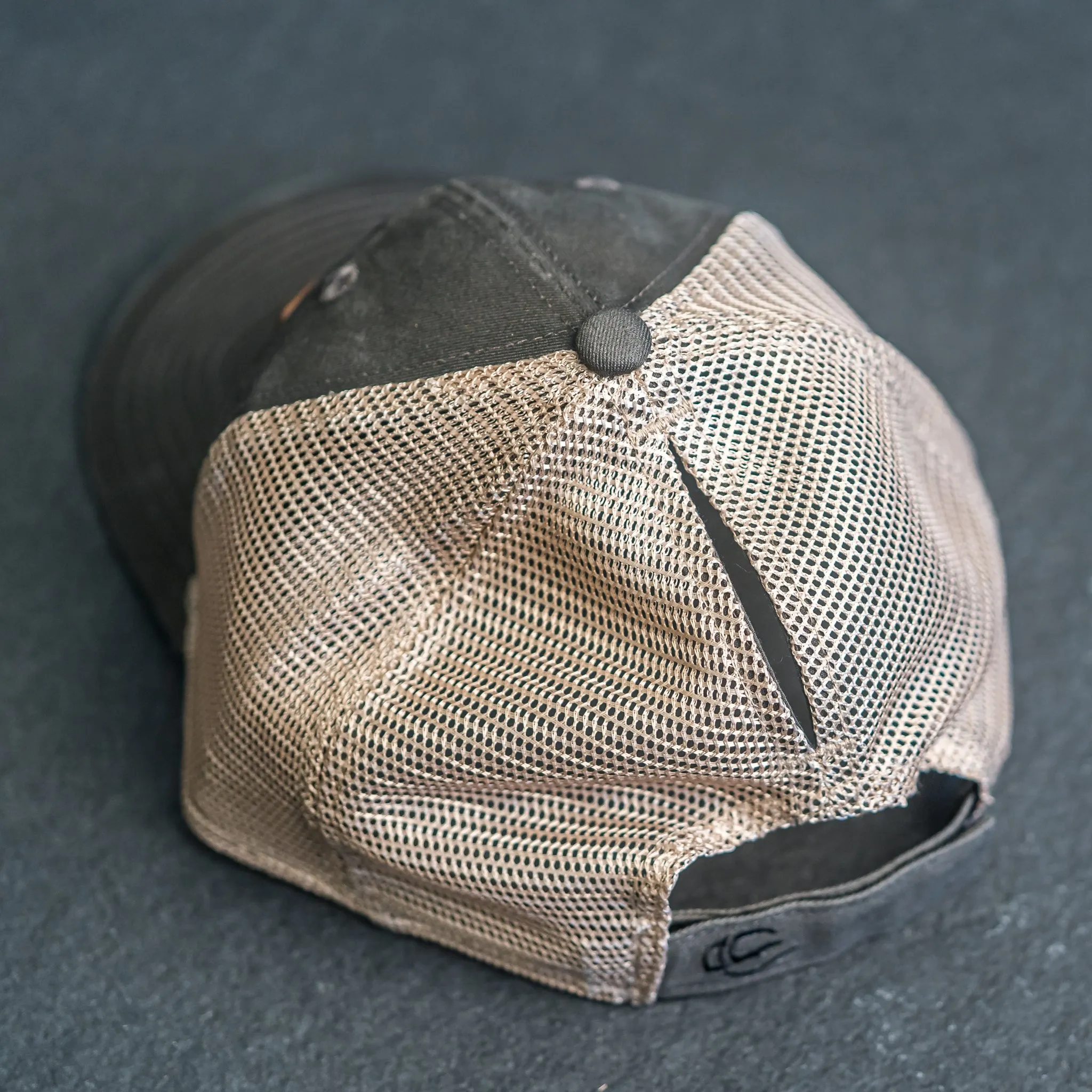 Leather Patch Ponytail Style Hat - Texas Stamp