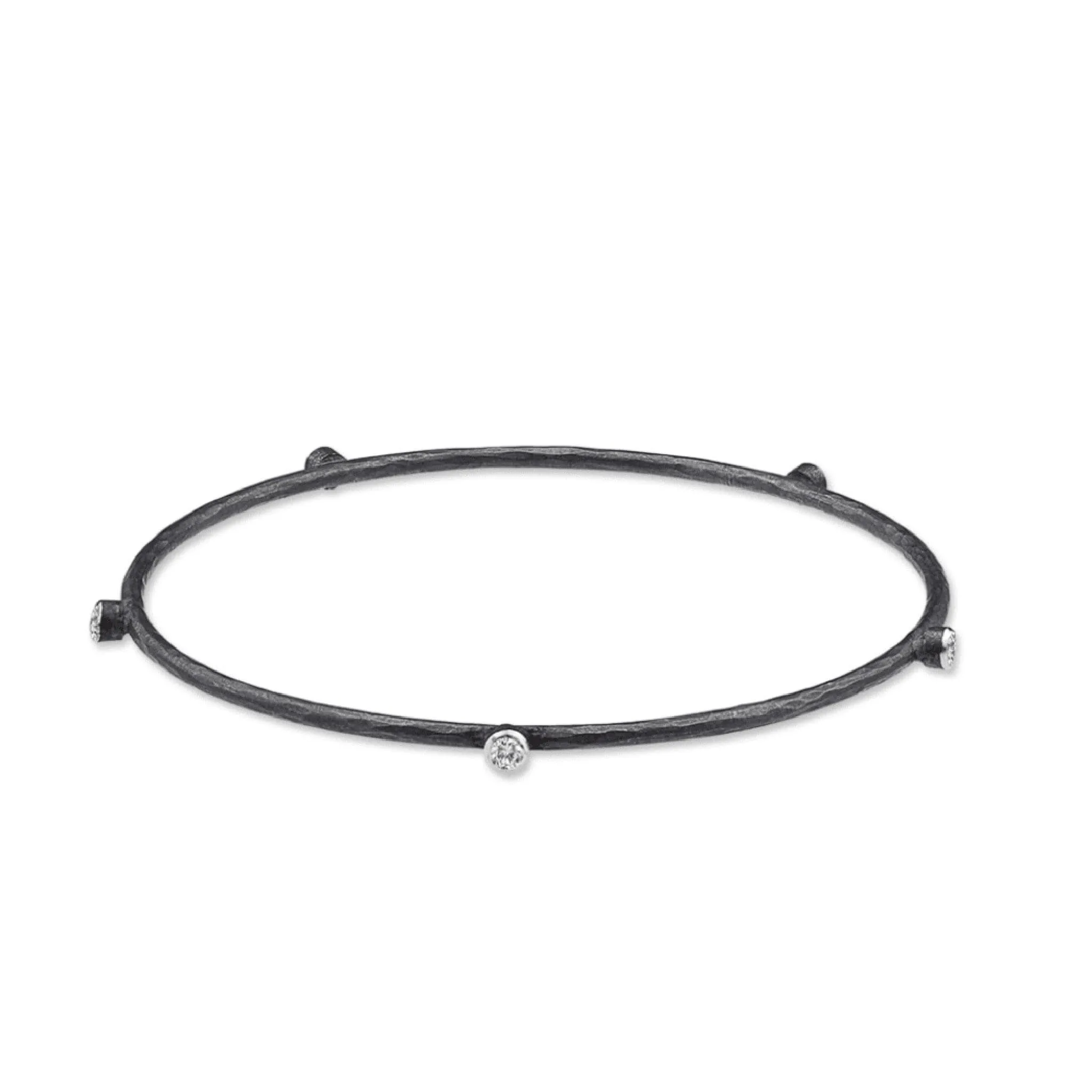 Lika Behar Oxidized Sterling Silver Sapphire Bangle