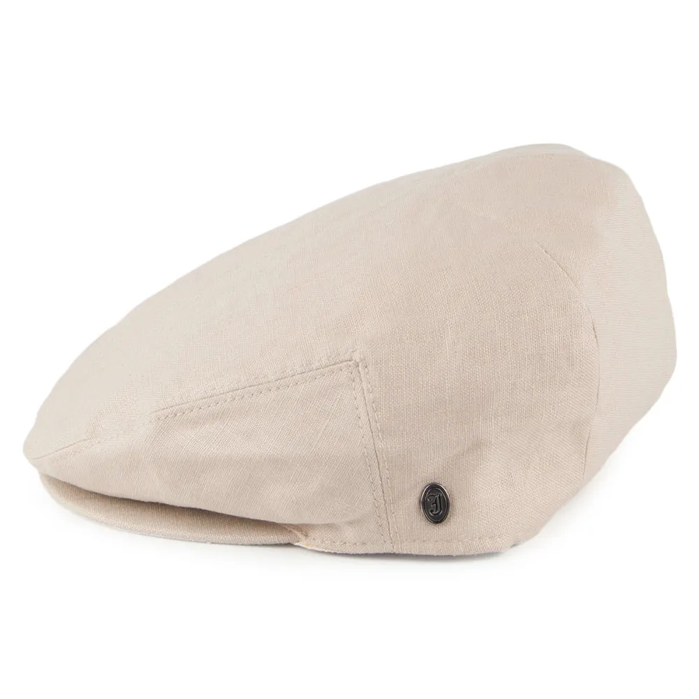 Linen Flat Cap Natural Wholesale Pack