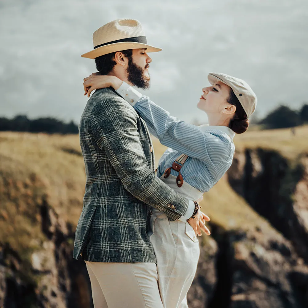 Linen Flat Cap Natural Wholesale Pack