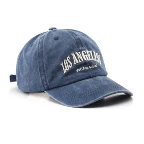 Los Angeles Embroidery Blue Adjustable Baseball Cap 洛杉磯刺繡藍色可調節棒球帽 KCHT2397