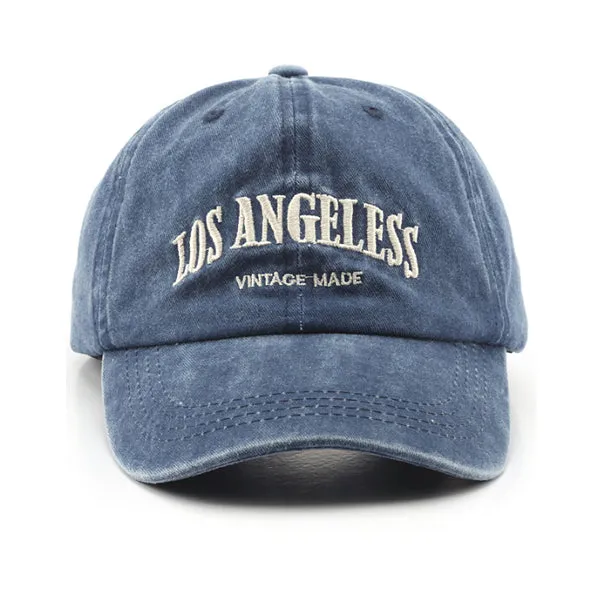 Los Angeles Embroidery Blue Adjustable Baseball Cap 洛杉磯刺繡藍色可調節棒球帽 KCHT2397