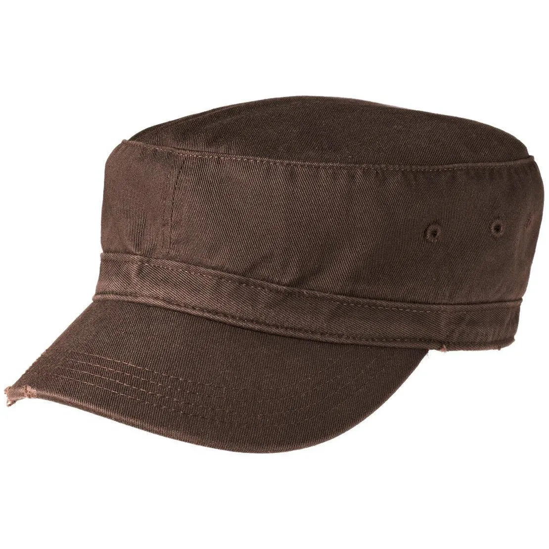 Mafoose Military Style Distressed Enzyme Washed Cotton Twill Caps in 4 Colors