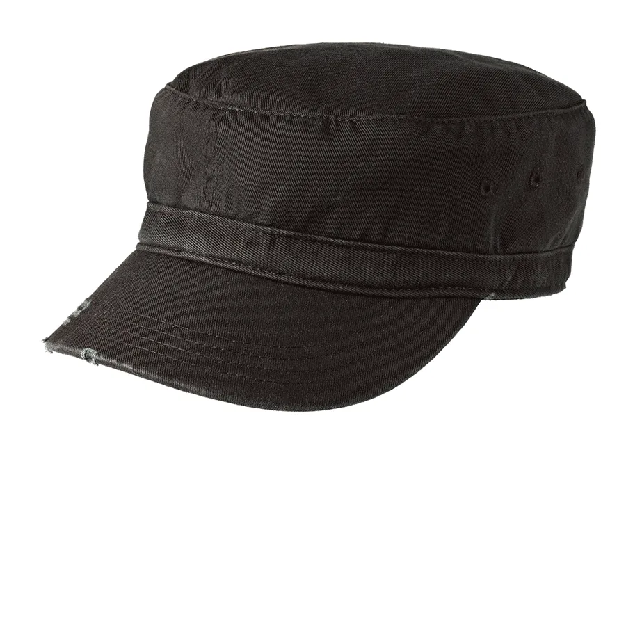 Mafoose Military Style Distressed Enzyme Washed Cotton Twill Caps in 4 Colors
