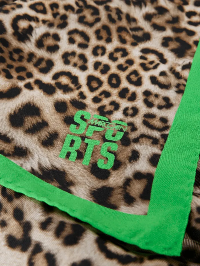 Marc Cain Sports Silk Scarf With Leopard Print YS B1.02 Z14 COL 617