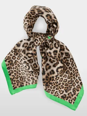 Marc Cain Sports Silk Scarf With Leopard Print YS B1.02 Z14 COL 617