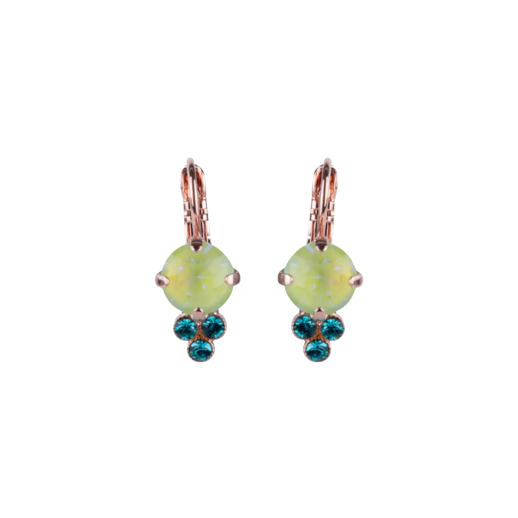 Medium Trio Cluster Leverback Earrings in "Ivy Villa" *Custom*