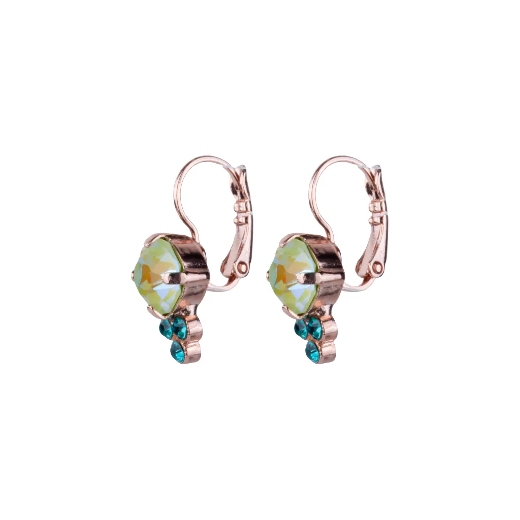 Medium Trio Cluster Leverback Earrings in "Ivy Villa" *Custom*