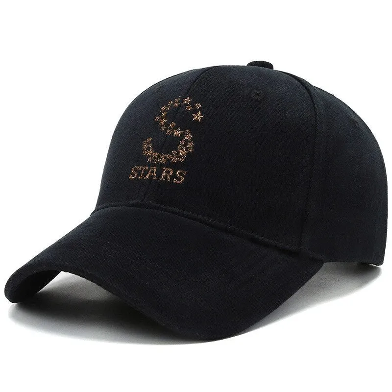 Men Casual sport fashion sun Hats Women cotton Stars S embroidery Baseball Cap Sun Protection Snapback cap hat