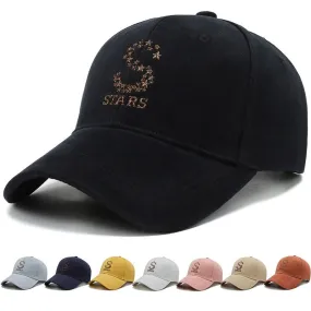 Men Casual sport fashion sun Hats Women cotton Stars S embroidery Baseball Cap Sun Protection Snapback cap hat