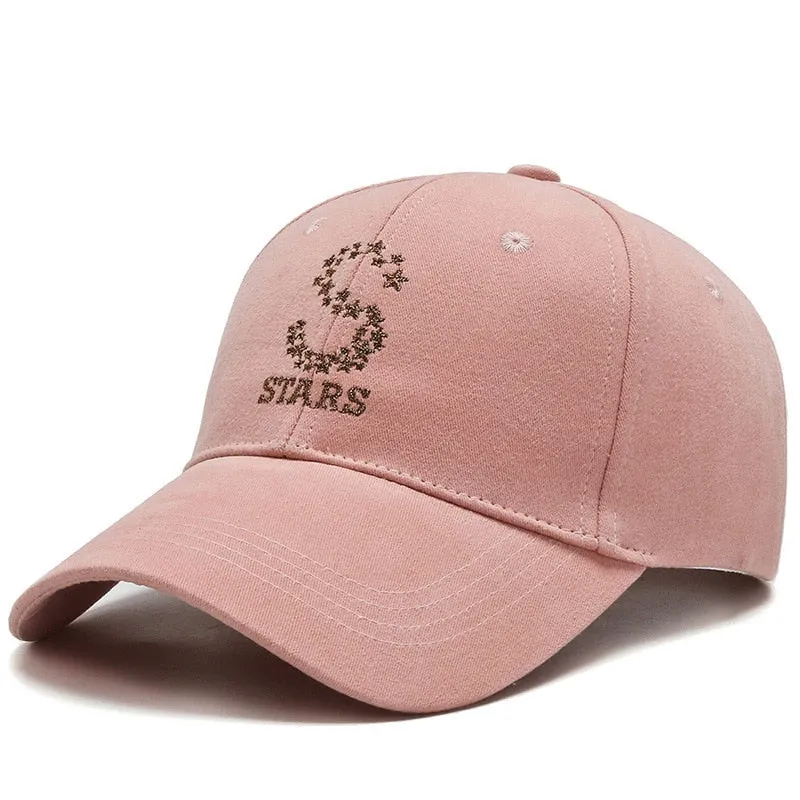 Men Casual sport fashion sun Hats Women cotton Stars S embroidery Baseball Cap Sun Protection Snapback cap hat