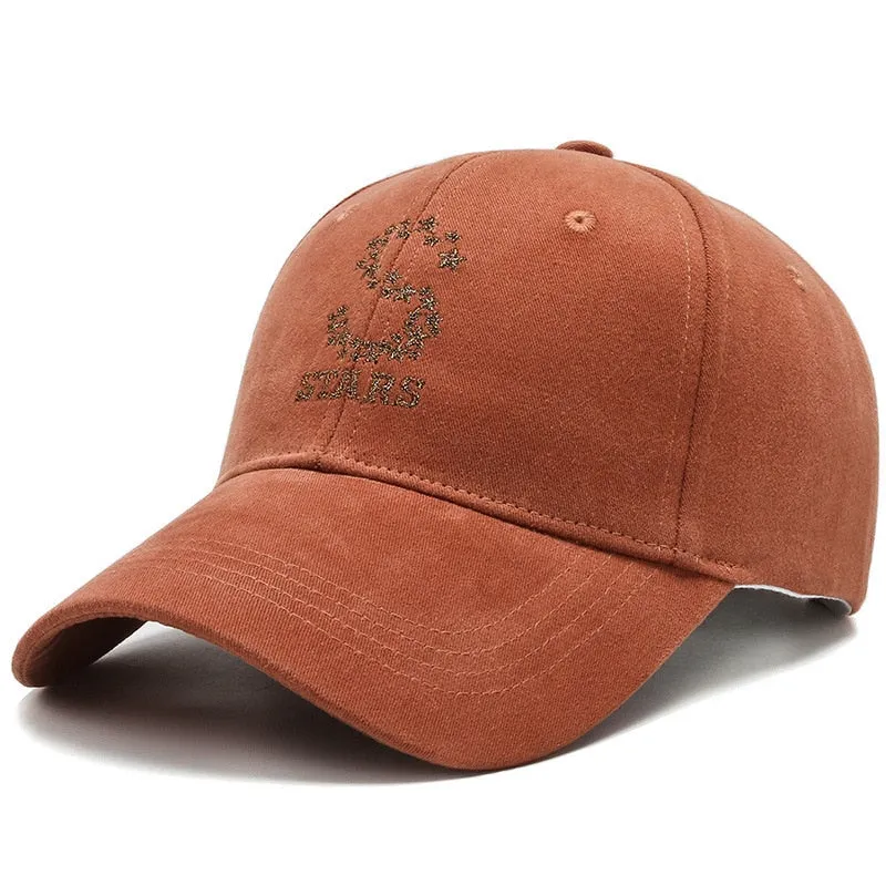 Men Casual sport fashion sun Hats Women cotton Stars S embroidery Baseball Cap Sun Protection Snapback cap hat