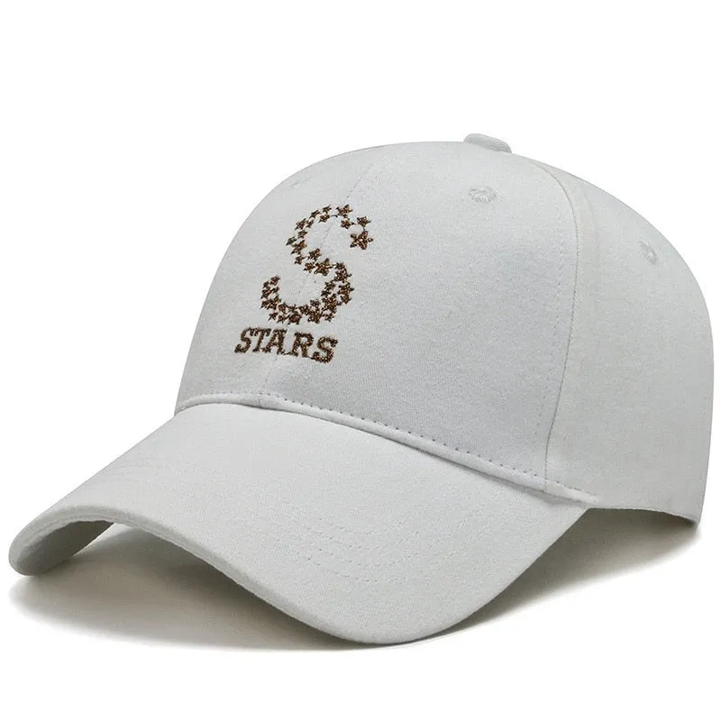 Men Casual sport fashion sun Hats Women cotton Stars S embroidery Baseball Cap Sun Protection Snapback cap hat