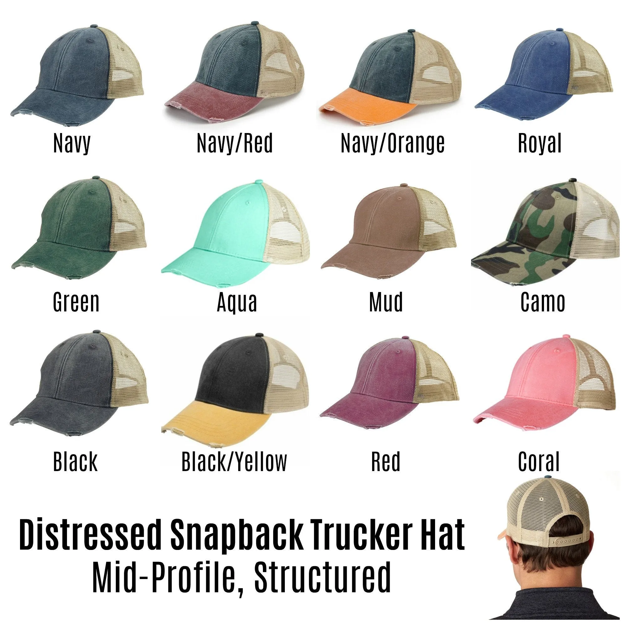 Michigan Hat | Distressed Snapback Trucker  | state cap | many color choices