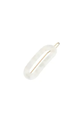 Mini Oval Tige Boule Barrette - Coconut Milk