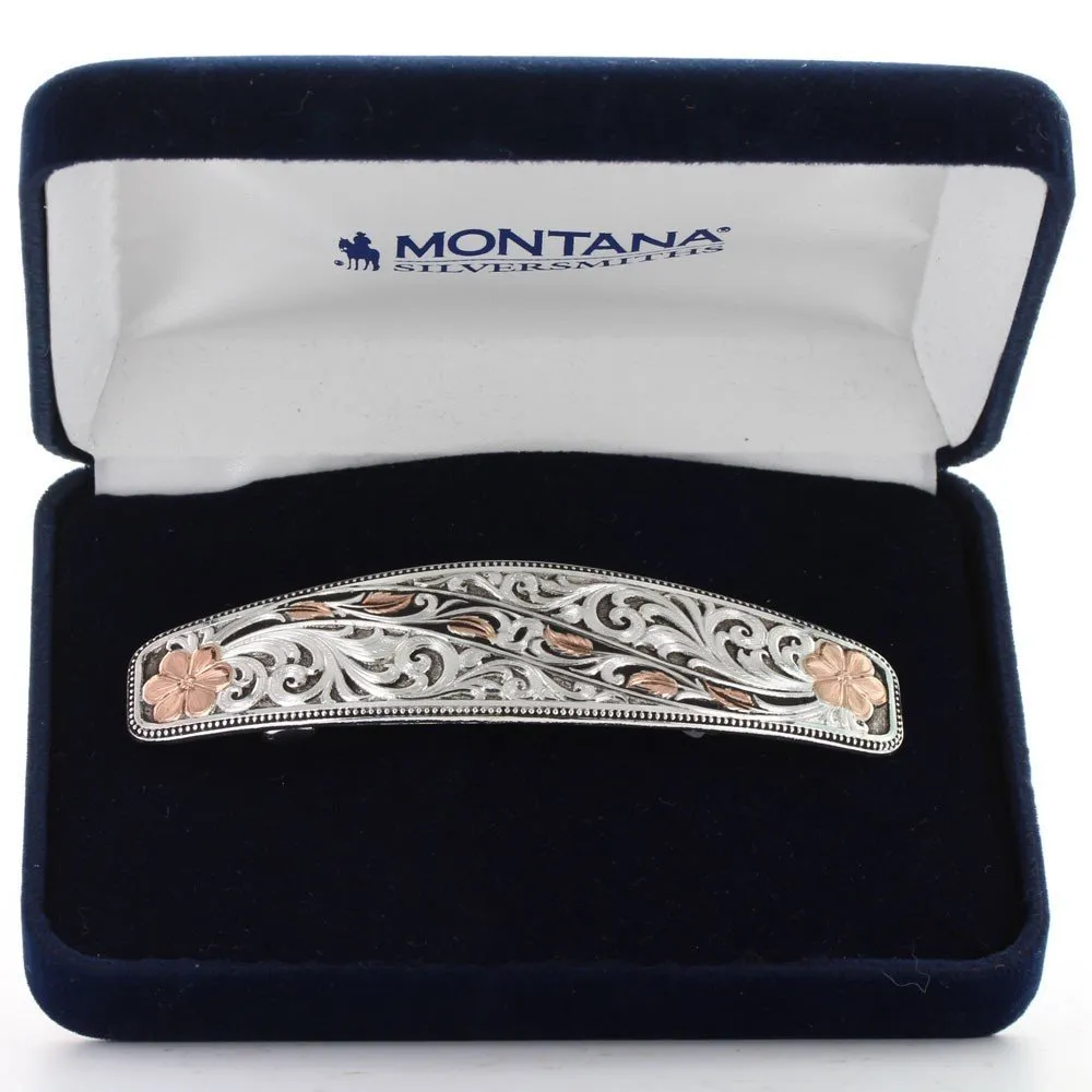 Montana Silversmiths Women's Winding Leaves in Fall Barrette Multi One Size