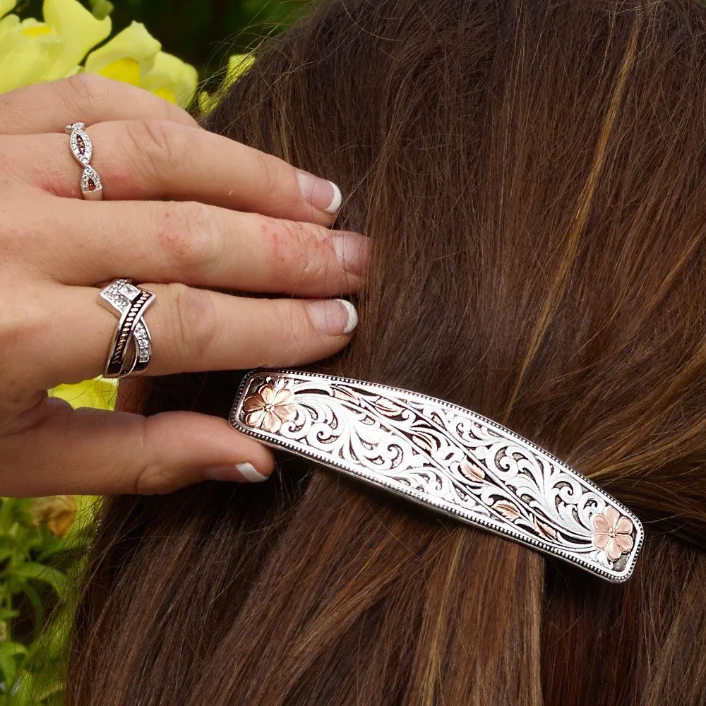 Montana Silversmiths Women's Winding Leaves in Fall Barrette Multi One Size