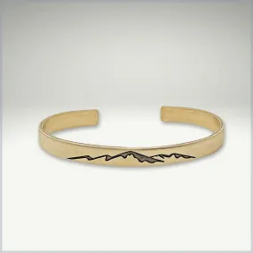 Mountainscape Mountain  Cuff Bracelet