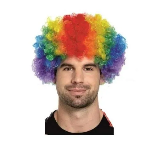 Multi Coloured Malinga Style Hair Cap Wig for All Age Group Free Size , Best for Holi and Stage Drama Show