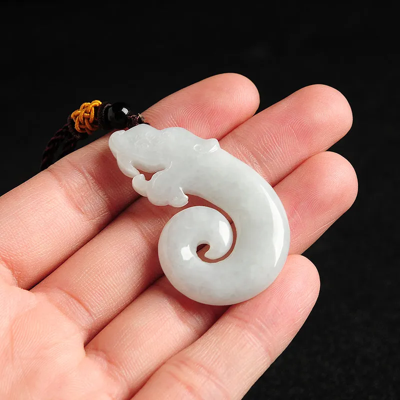 Natural Jade Pendant Jadeite Dragon Pendant PT1