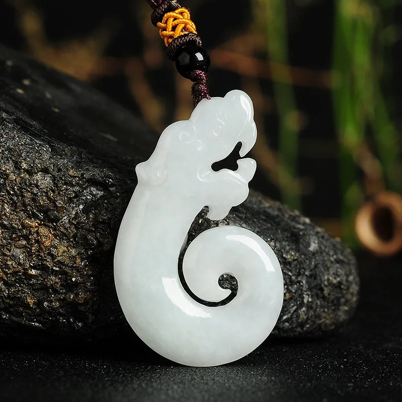 Natural Jade Pendant Jadeite Dragon Pendant PT1