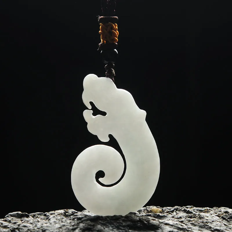 Natural Jade Pendant Jadeite Dragon Pendant PT1