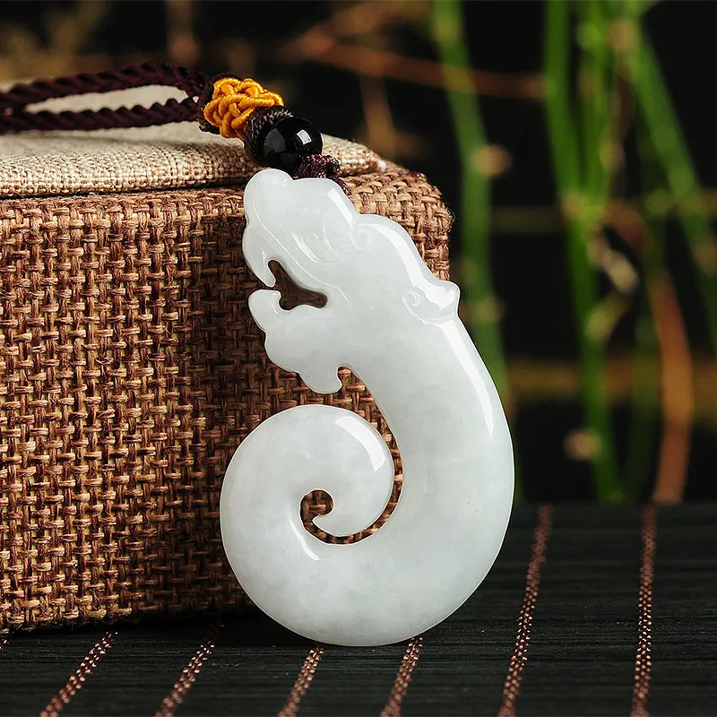 Natural Jade Pendant Jadeite Dragon Pendant PT1