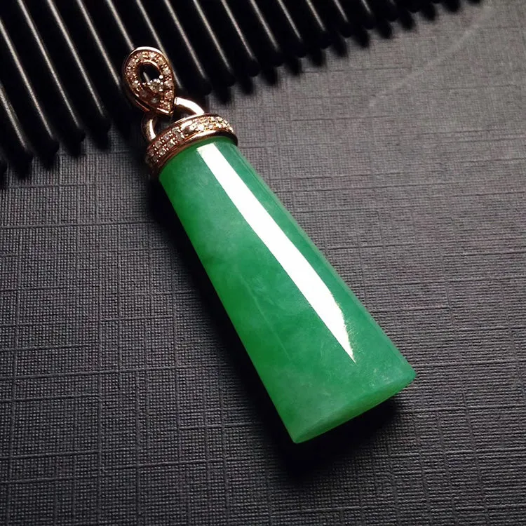 Natural Jade Pendant Jadeite Gold Pendant PT517