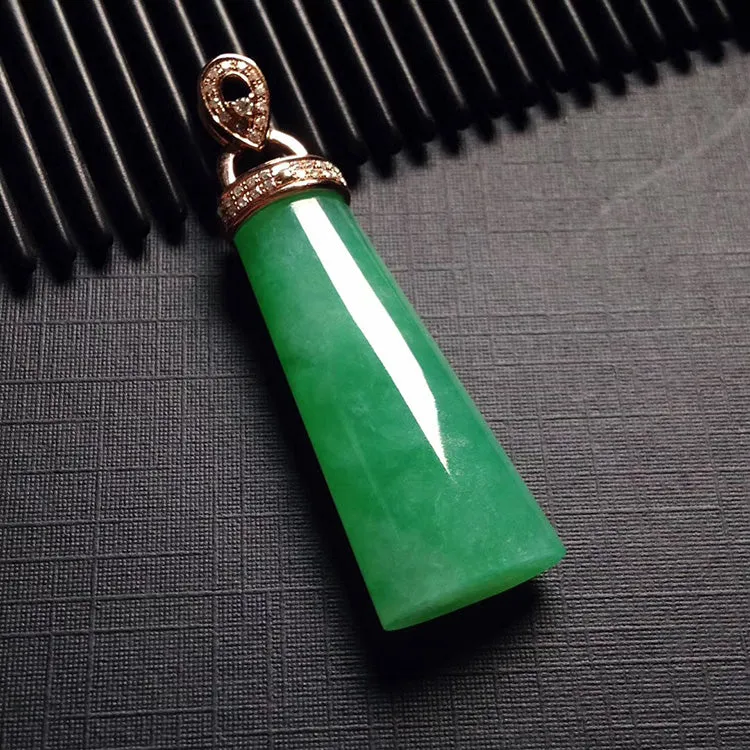 Natural Jade Pendant Jadeite Gold Pendant PT517